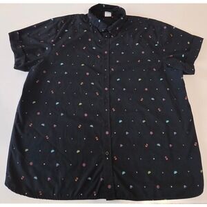 Taco Bell Official Employee Button Down Uniform Shirt Graphic Pattern Mens 2X